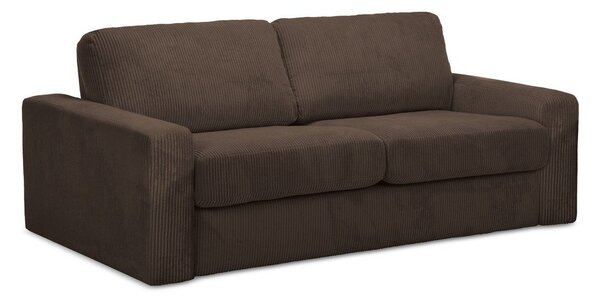 Кафяв разтегателен диван от рипсено кадифе 195 cm Nona – Makamii