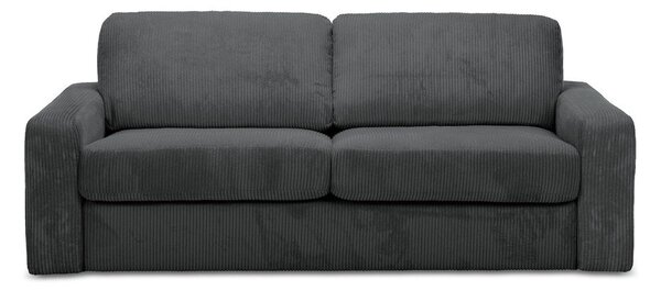 Тъмносив разтегателен диван от рипсено кадифе 195 cm Nona – Makamii
