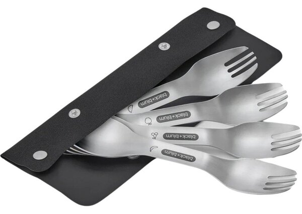 Вилици в комплект 4 бр. от неръждаема стомана в сребрист цвят Spork – Black + Blum