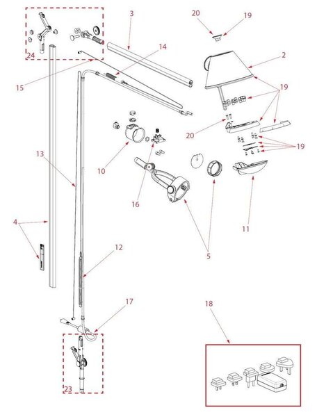 Artemide - Joint за Tolomeo Reading Подова Лампа Artemide