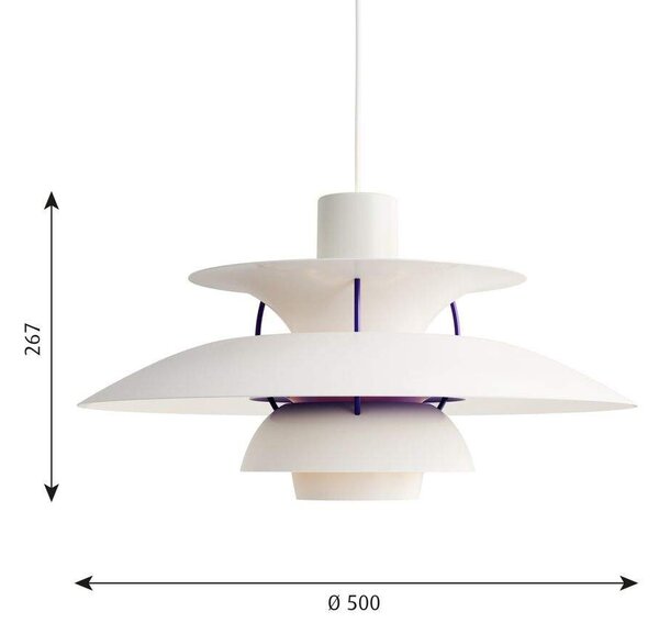 Louis Poulsen - PH 5 Висяща Лампа Classic Бяло Louis Poulsen