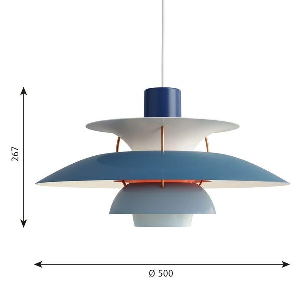 Louis Poulsen - PH 5 Висяща Лампа Hues Of Синьо Louis Poulsen
