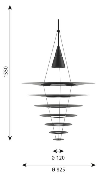 Louis Poulsen - Enigma 825 Pendel Black Louis Poulsen