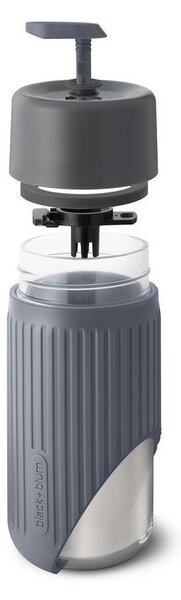 Тъмносива стъклена чаша за път 340 ml – Black + Blum