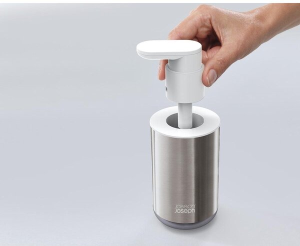 Диспенсер за сапун от неръждаема стомана в сребрист цвят 300 ml Duo Steel – Joseph Joseph