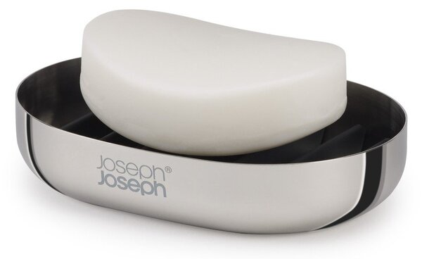 Сапунерка от неръждаема стомана в блестящо сребрист цвят EasyStore Luxe – Joseph Joseph
