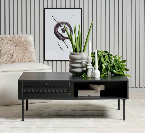 Черна масичка за кафе 60x110 cm Pensacola – Unique Furniture