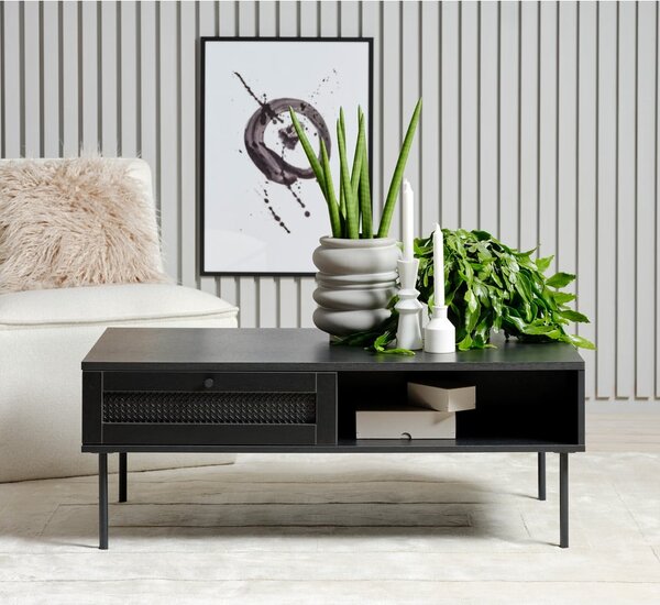 Черна масичка за кафе 60x110 cm Pensacola – Unique Furniture