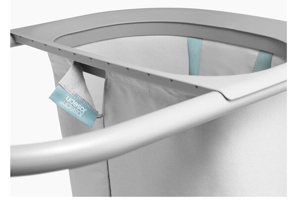 Светлосив текстилен кош за пране 2x40 l Duo – Joseph Joseph