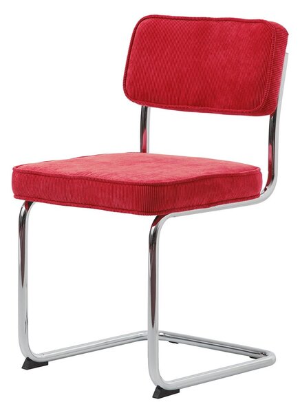 Червен велурен трапезен стол Rupert – Unique Furniture