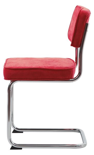 Червен велурен трапезен стол Rupert – Unique Furniture