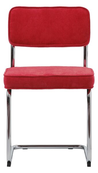 Червен велурен трапезен стол Rupert – Unique Furniture