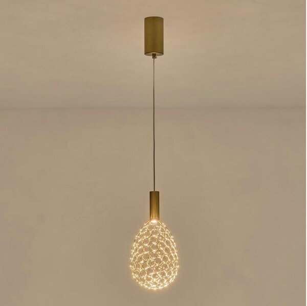LED Пендел LED/6,3W/230V 3000K златист Ø 14 см
