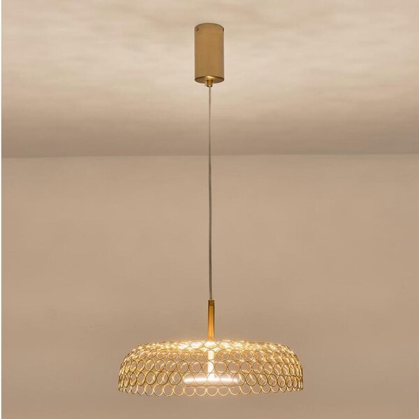 LED Пендел LED/10W/230V 3000K златист Ø 35 см