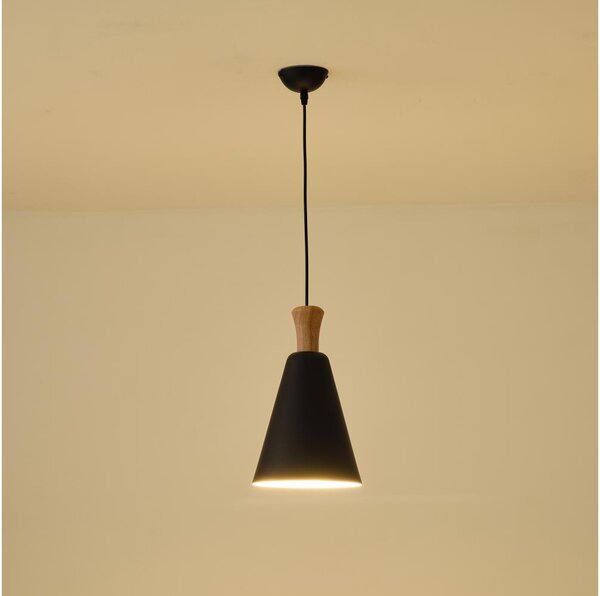 Пендел 1xE27/15W/230V черен Ø 20 см