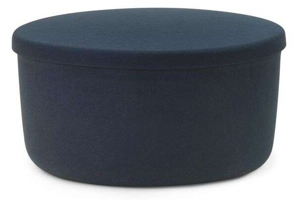 Normann Copenhagen - Hide Storage Pouf Large Steel Blue Normann Copenhagen