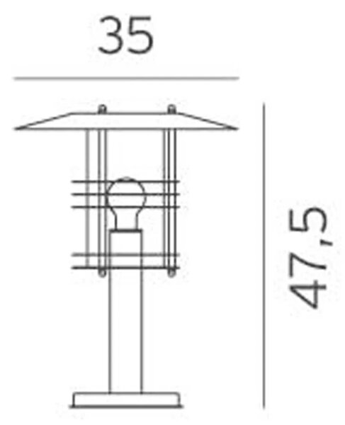 Norlys - Stockholm Външна Bed Лампа Medium Поцинкована Norlys