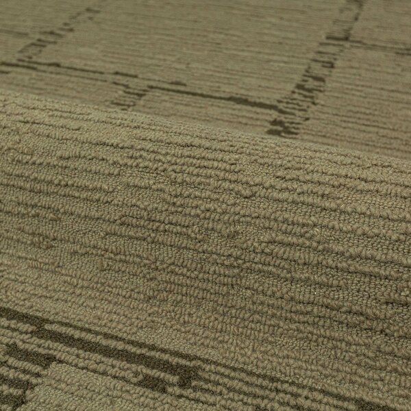 Зелен ръчно изработен вълнен килим 140x200 cm Harris Modula Wool – Flair Rugs
