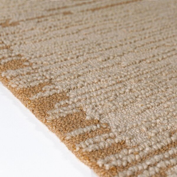 Ръчно изработен вълнен килим в естествен цвят 140x200 cm Harris Modula Wool – Flair Rugs