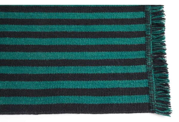 HAY - Stripes and Stripes Wool Rug 95x52 Green HAY