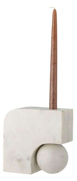 Bloomingville - Abbelin Candle Holder Бяло/Marble Bloomingville