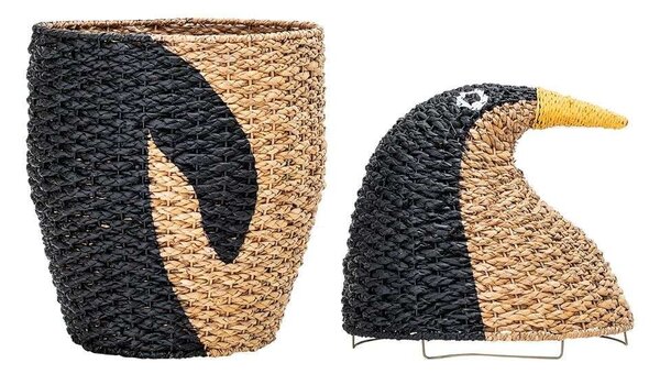 Bloomingville - Tazia Basket w/Lid Bankuan Grass Black Bloomingville