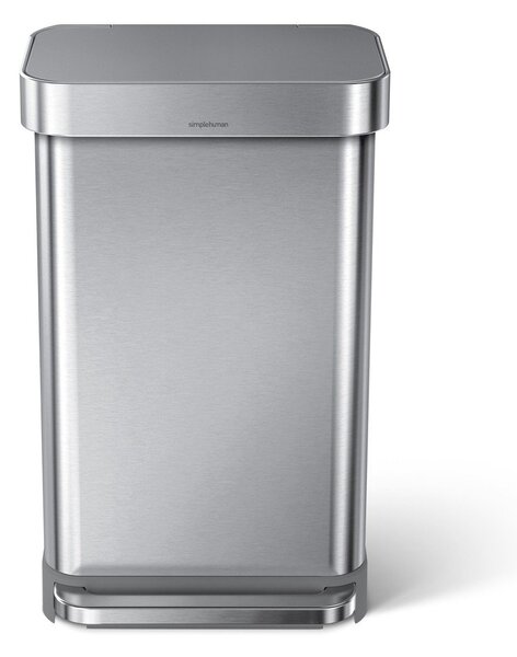 Стоманено кошче за боклук с педал в сребрист цвят 45 l – simplehuman