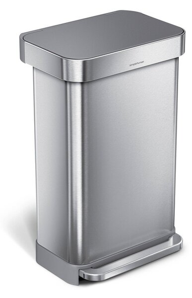 Стоманено кошче за боклук с педал в сребрист цвят 45 l – simplehuman