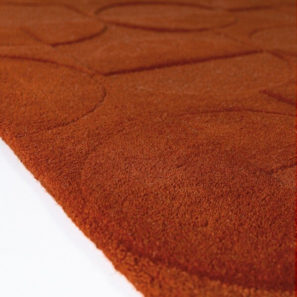 Теракотен ръчно изработен вълнен кръгъл килим ø 160 cm Gigi – Flair Rugs
