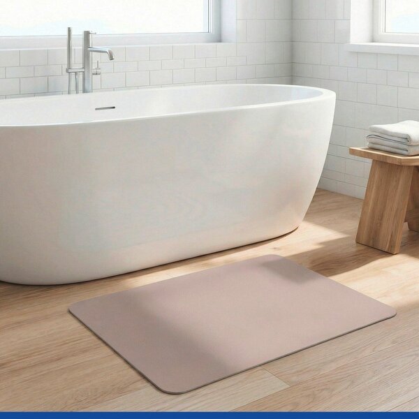 Бежов текстилен килим за баня 40x60 cm Ecru – Wenko