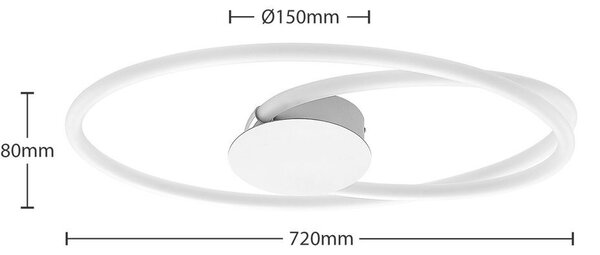 Lucande - Овалa LED Таванна Лампа Ø72 Хром Lucande