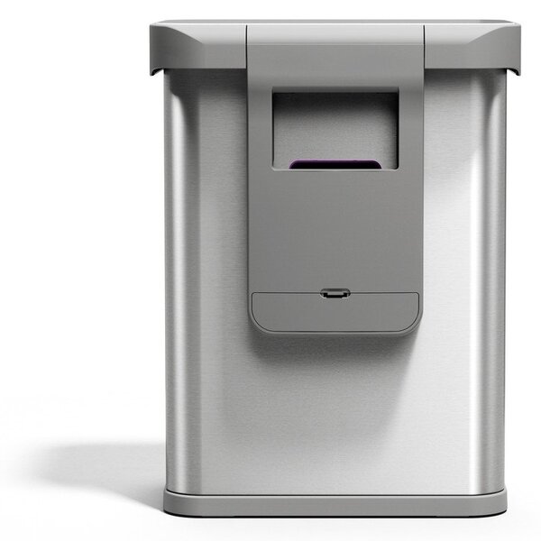 Безконтактно стоманено кошче за боклук в сребрист цвят 58 l Sensor – simplehuman
