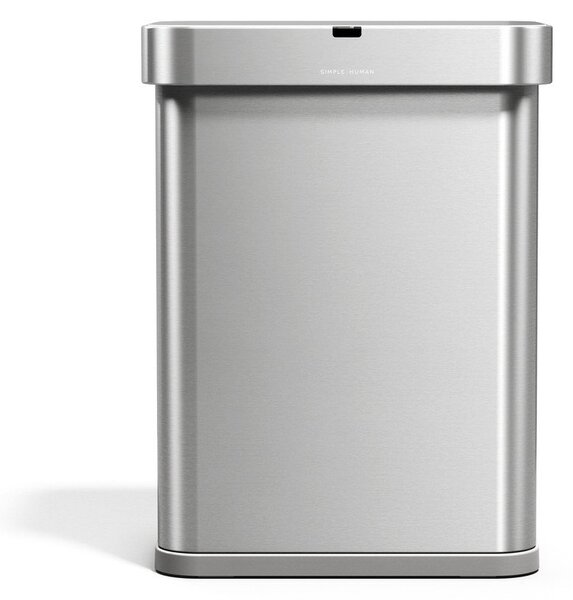 Безконтактно стоманено кошче за боклук в сребрист цвят 58 l Sensor – simplehuman