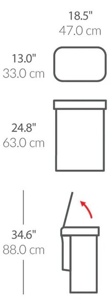 Безконтактно стоманено кошче за боклук в сребрист цвят 58 l Sensor – simplehuman