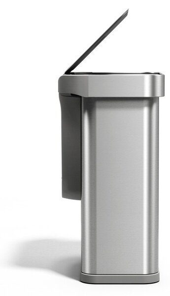 Безконтактно стоманено кошче за боклук в сребрист цвят 58 l Sensor – simplehuman