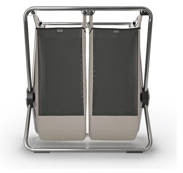 Светлокафяв текстилен сгъваем кош за пране 200 l – simplehuman