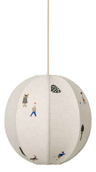 Ferm LIVING - The Park Абажур EmbroideЧервено Textile ferm LIVING