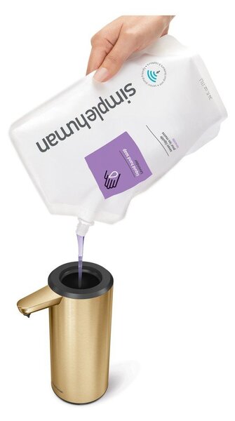 Лъскаво златист автоматичен стоманен диспенсер за сапун 266 ml – simplehuman