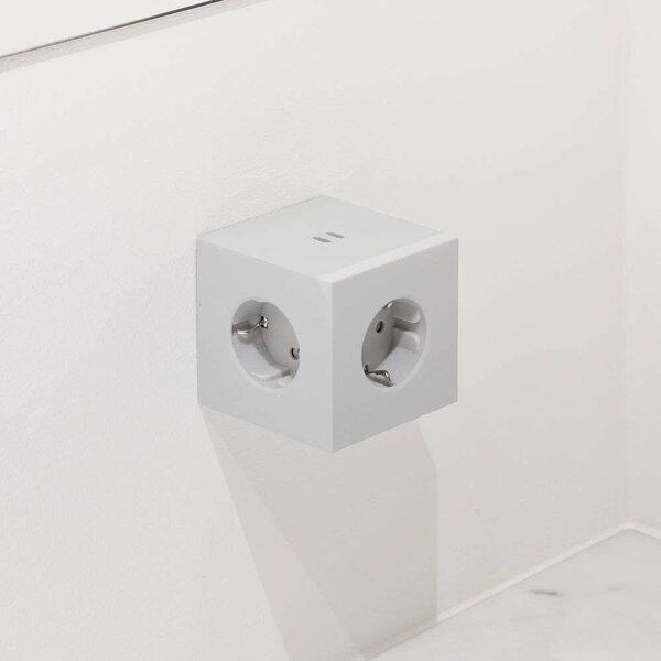 Avolt Stikdåser - Square 2 Socket Extender w/30W Dual USB-C Gotland Gray Avolt