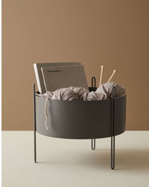 Woud - Pidestall Planter Medium Taupe Woud