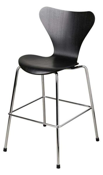 Fritz Hansen - Series 7 Junior Chair Черно/Хром Fritz Hansen