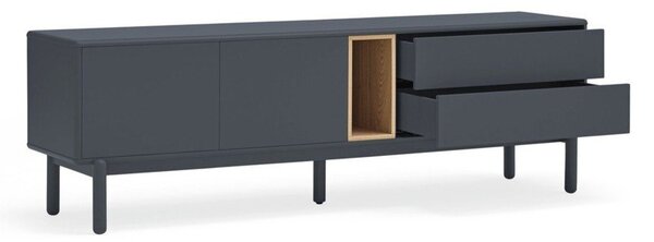 Тъмно сива телевизионна масичка 180x56 cm Corvo - Teulat