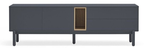 Тъмно сива телевизионна масичка 180x56 cm Corvo - Teulat