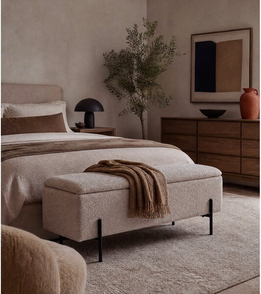 Бежова пейка от плат bouclé Watford - House Nordic