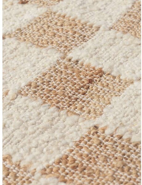 Ferm LIVING - Check Wool Jute Rug 140x200 Off-white/Natural ferm LIVING