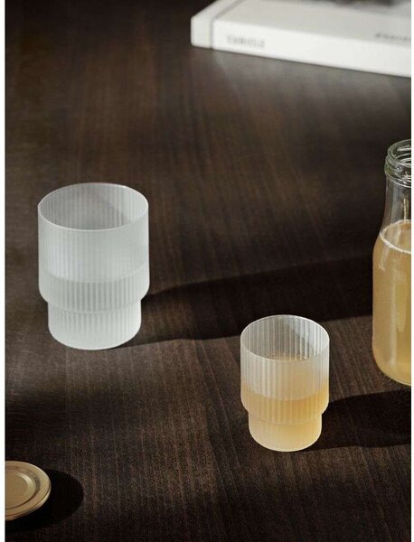 Ferm LIVING - Ripple Small Glasses 4 pcs. Frosted ferm LIVING