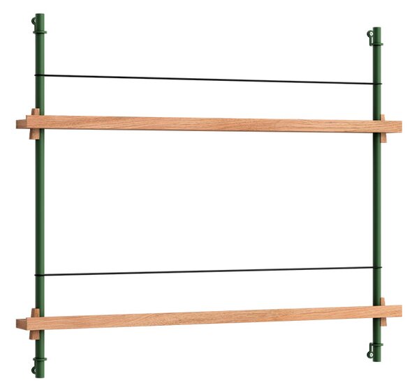 Moebe - Magazine Shelving Oak/Pine Green Moebe