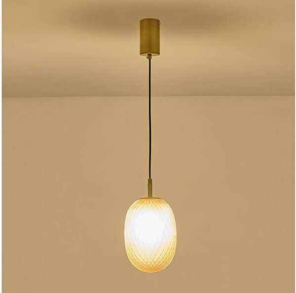 Пендел 1xE14/25W/230V кафяв Ø 25 см