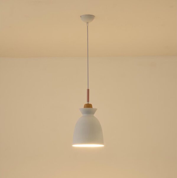 Пендел 1xE27/15W/230V бял Ø 19,5 см