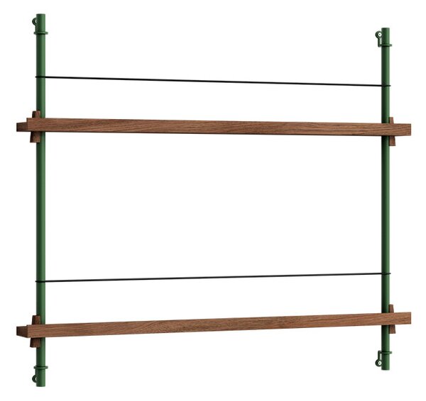 Moebe - Magazine Shelving Smoked Oak/Pine Green Moebe